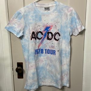 AC/DC Vintage inspired 1978 world your tie-dye tshirt